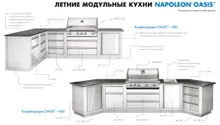 Приусадебная кухня Napoleon Philadelphia с газовым и керамическим угольным грилем