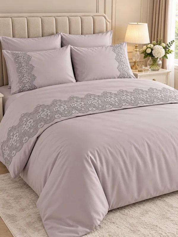 Gelin Home КПБ 6 пр. OLGA серый цвет пододеяльник 200*220, простынь 240*260, наволочки 50*70 2шт, декоративные наволочки 50*70 2шт GLNN506