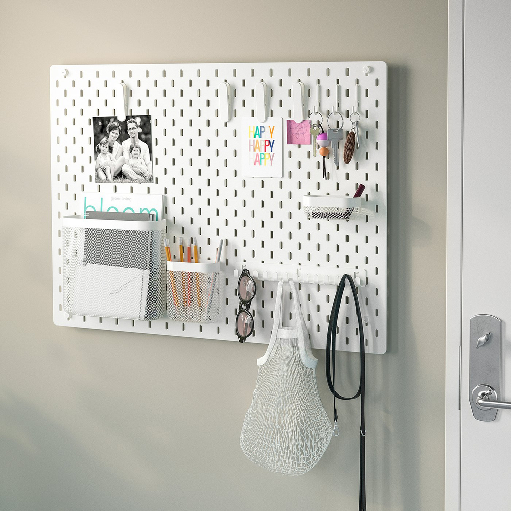 IKEA SKÅDIS  (ИКЕА СКОДИС)  -  Корзина для хранения, 3 шт. - белый