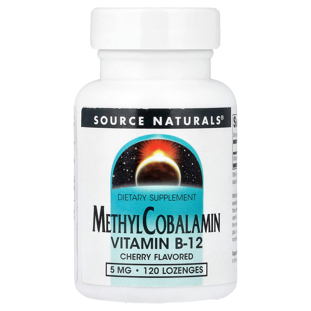 Source Naturals, MethylCobalamin, Cherry, 5 mg, 120 Lozenges