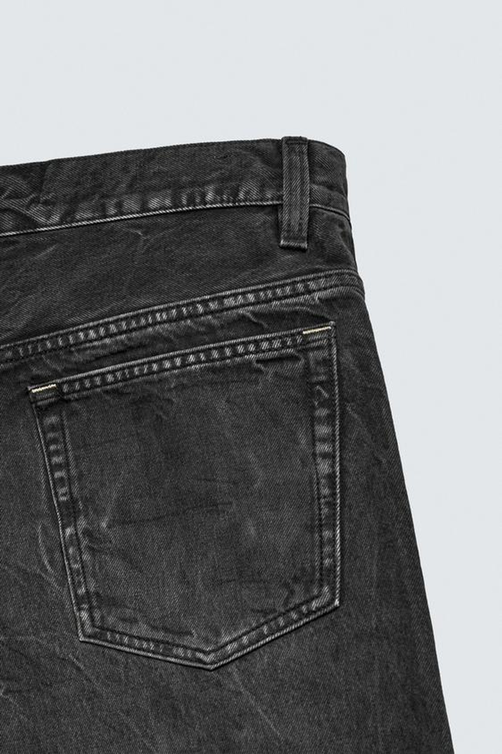 ZARA ДЖИНСОВЫЕ ШОРТЫ RELAXED FIT, УГОЛЬНЫЙ