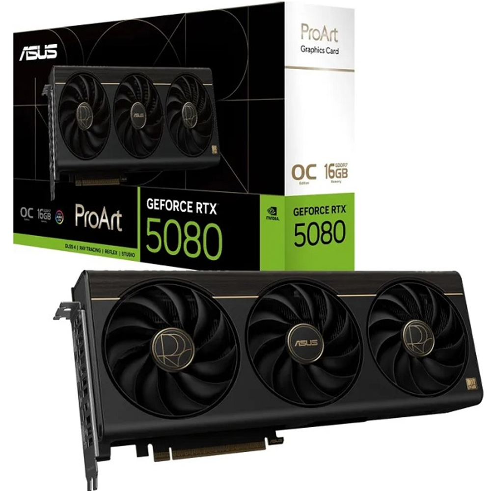 Видеокарта ASUS GeForce RTX 5080 PROART OC 16GB (PROART-RTX5080-O16G), (90YV0N30-M0NA00)