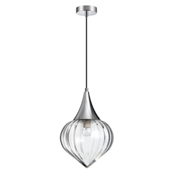 4949/1 PENDANT ODL22 401 хром/прозрачный/стекло Подвес E14 1*40W KESTA