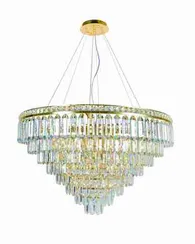 Люстра подвесная NewRgy 2796E/18A GOLD+CLEAR, 18×40 Вт, золотая и прозрачная