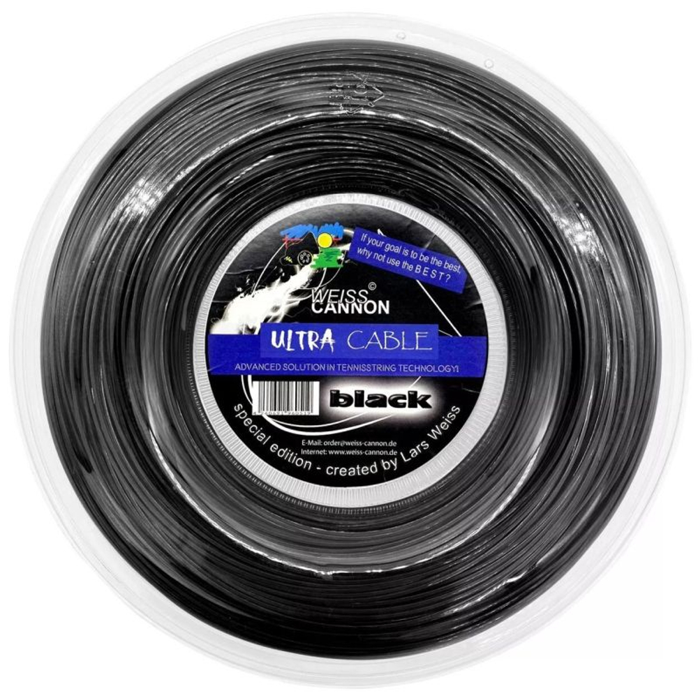 Naciag tenisowy Weiss Cannon Ultra Cable (200 m) - black