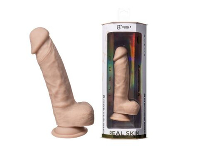 Телесный фаллоимитатор на присоске Real Skin Model 1 - 21 см. (Цвет: телесный)
