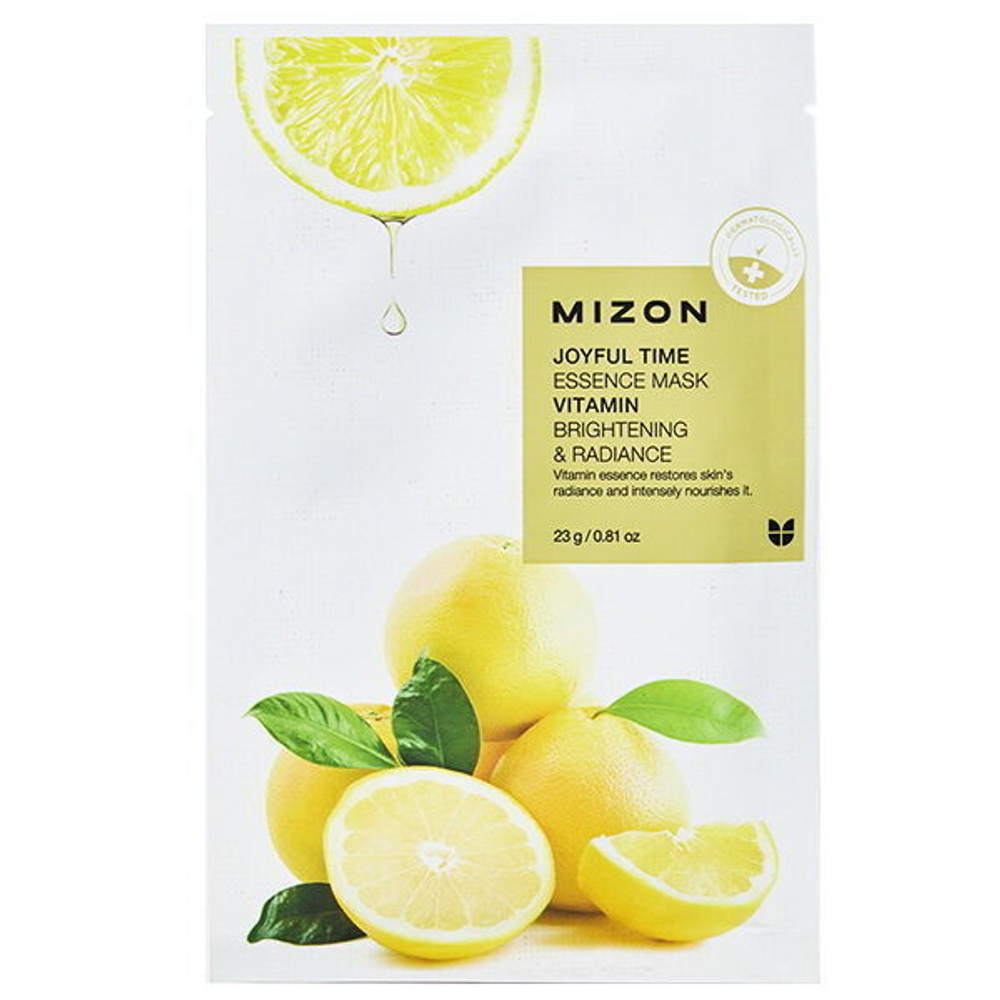 Тканевая маска для лица с витамином C Mizon Joyful Time Essence Mask Vitamin, 23гр