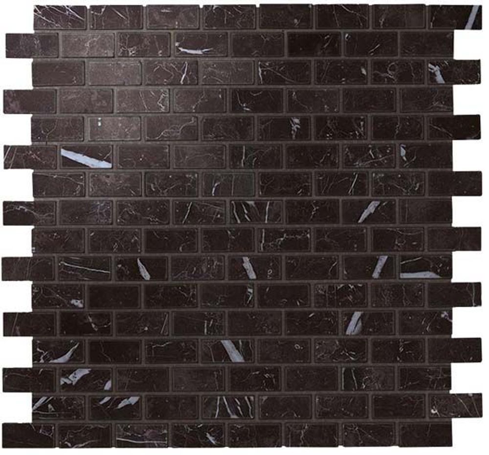 Мозаика Керамогранит Marvel Stone Nero M. Mosaico LAPP. Burattato