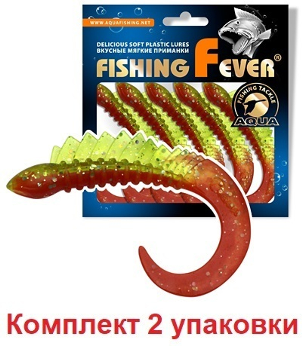 Мягкая приманка твистер FishingFever 6,5cm,2,5g,2 уп по 5 шт