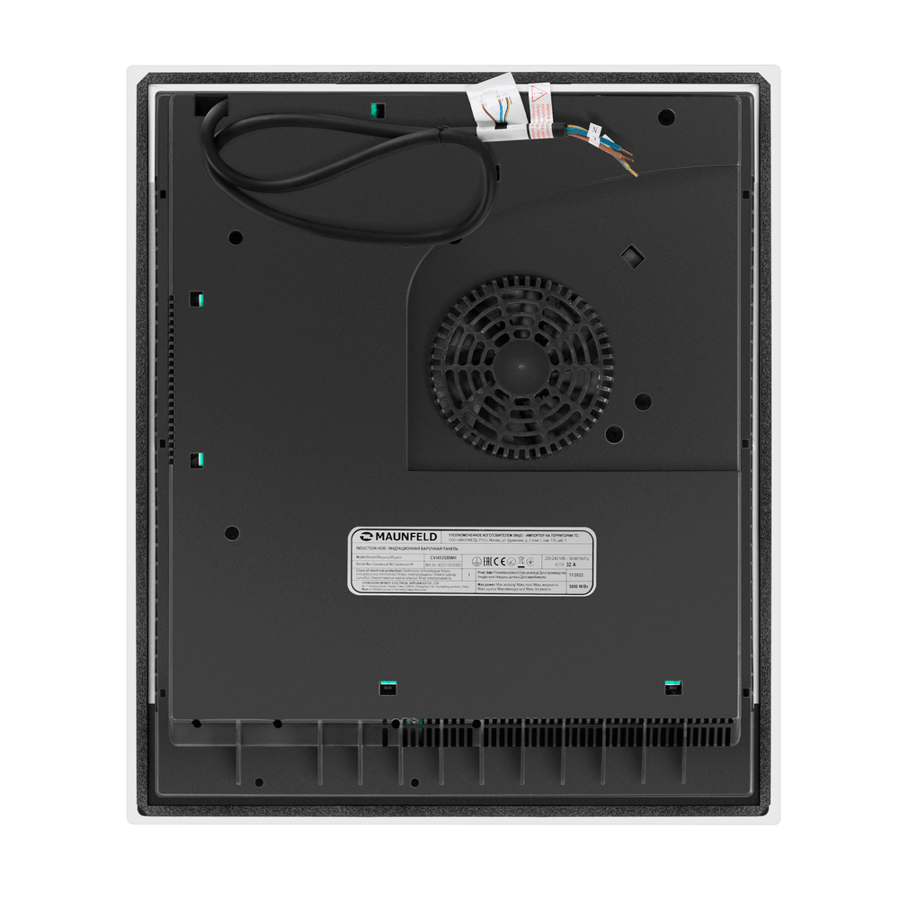 Индукционная варочная панель с объединением зон Bridge Induction MAUNFELD CVI453SBWH Inverter