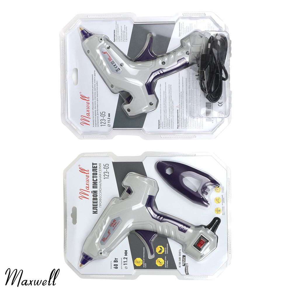 Клеевой пистолет ⌀11,2мм, 60W Maxwell Premium