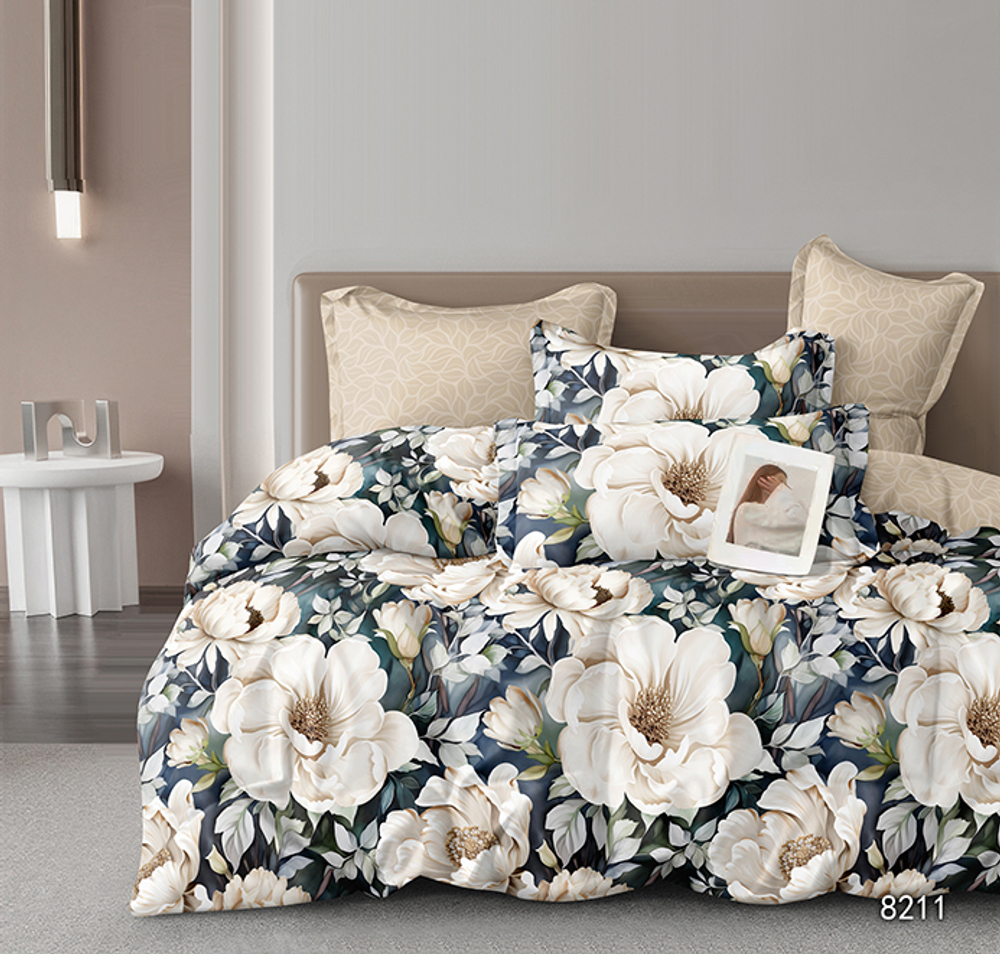 КПБ Евро с простыней на рез. 160х200 ПОПЛИН "П34"
