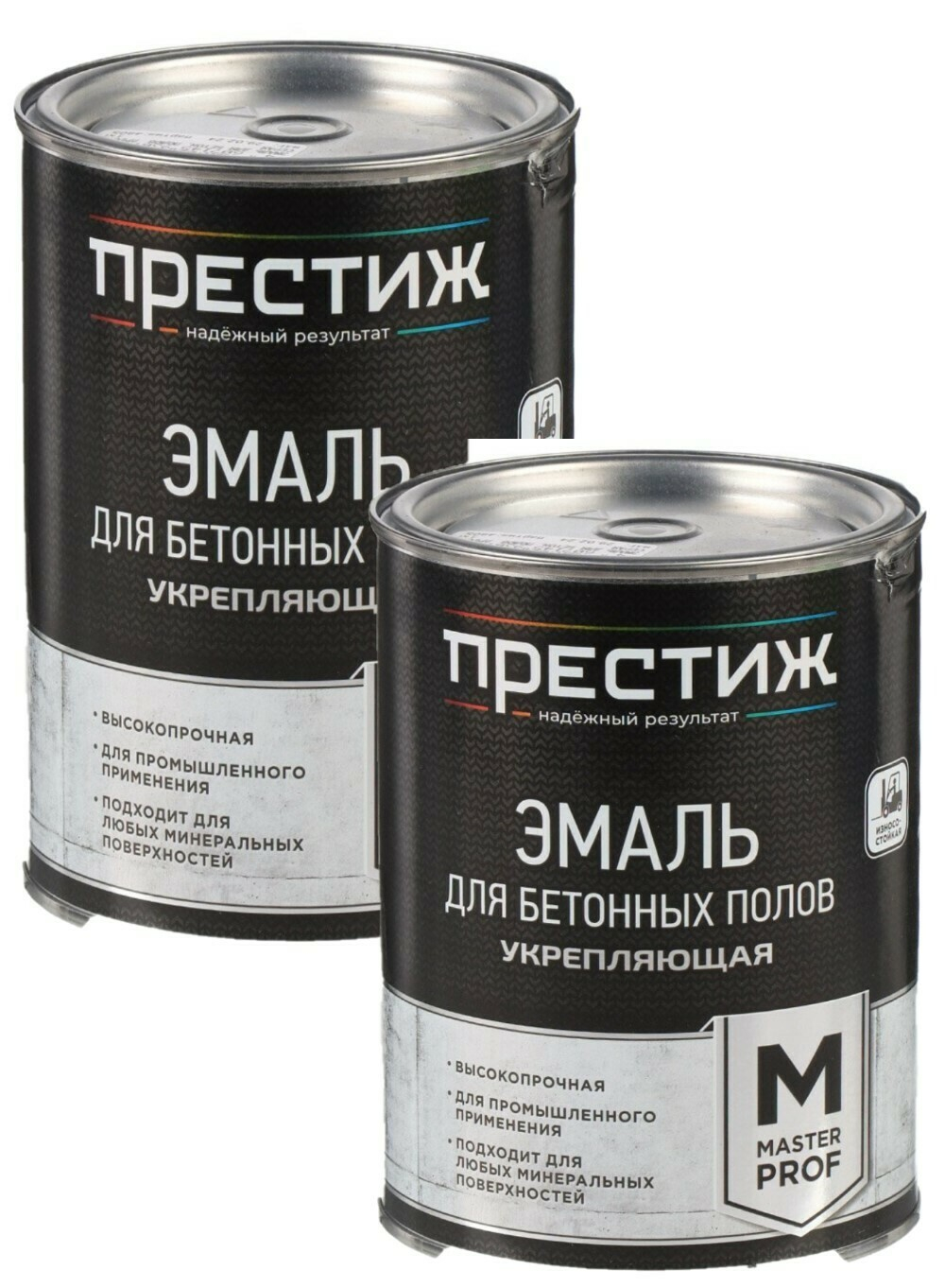 Набор Эмаль акриловая для бетонных полов, белая 1кг 2шт