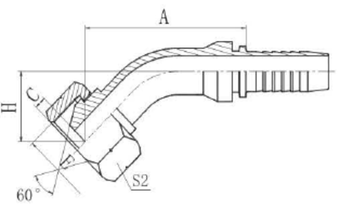 Фитинг DN 38 BSP (Г) 2 (45) (накидная гайка)