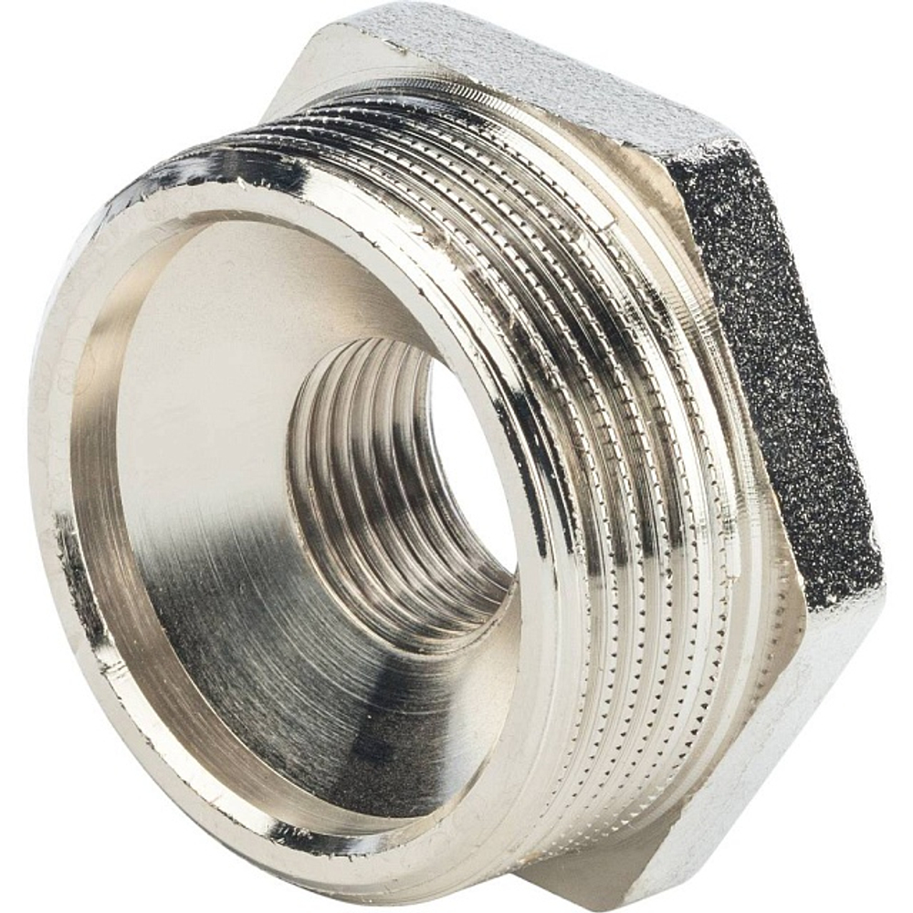 Футорка STOUT SFT 0029 - 1"1/4 x 1/2" (для стальных труб, латунь никелированная)
