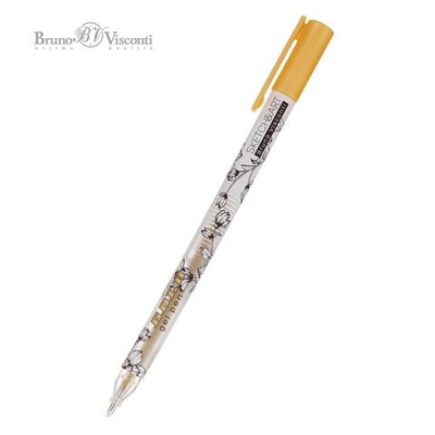 Ручка гелевая, 0.8 мм, золотая Sketch&Art "UniWrite.Gold" (Bruno Visconti)
