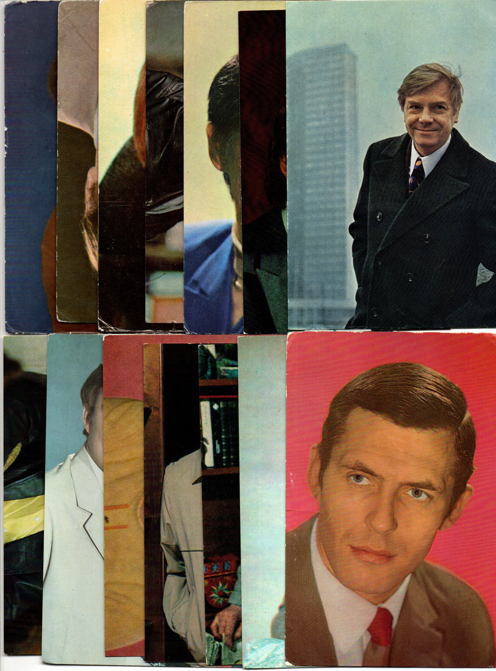 №47 Открытки Артисты и актёры СССР 1970–1980-е г. 25 штук. Цветные, чистые, без повторов