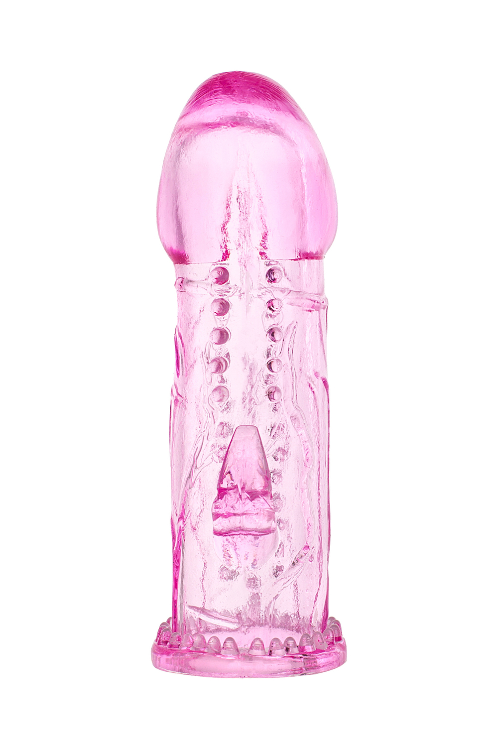 Насадка на пенис с дополнительной стимуляцией A-Toys by TOYFA Ruzy, TPE, розовый, 13,5 см