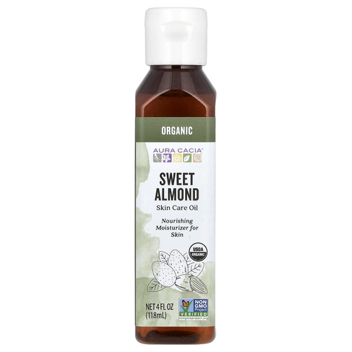 Aura Cacia, Organic, масло для ухода за кожей, сладкий миндаль, 118 мл (4 жидк. унц.)