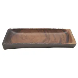 Блюдо 41*18*4 см прямоуг. с бортом African Wood пластик меламин P.L. Proff Cuisine