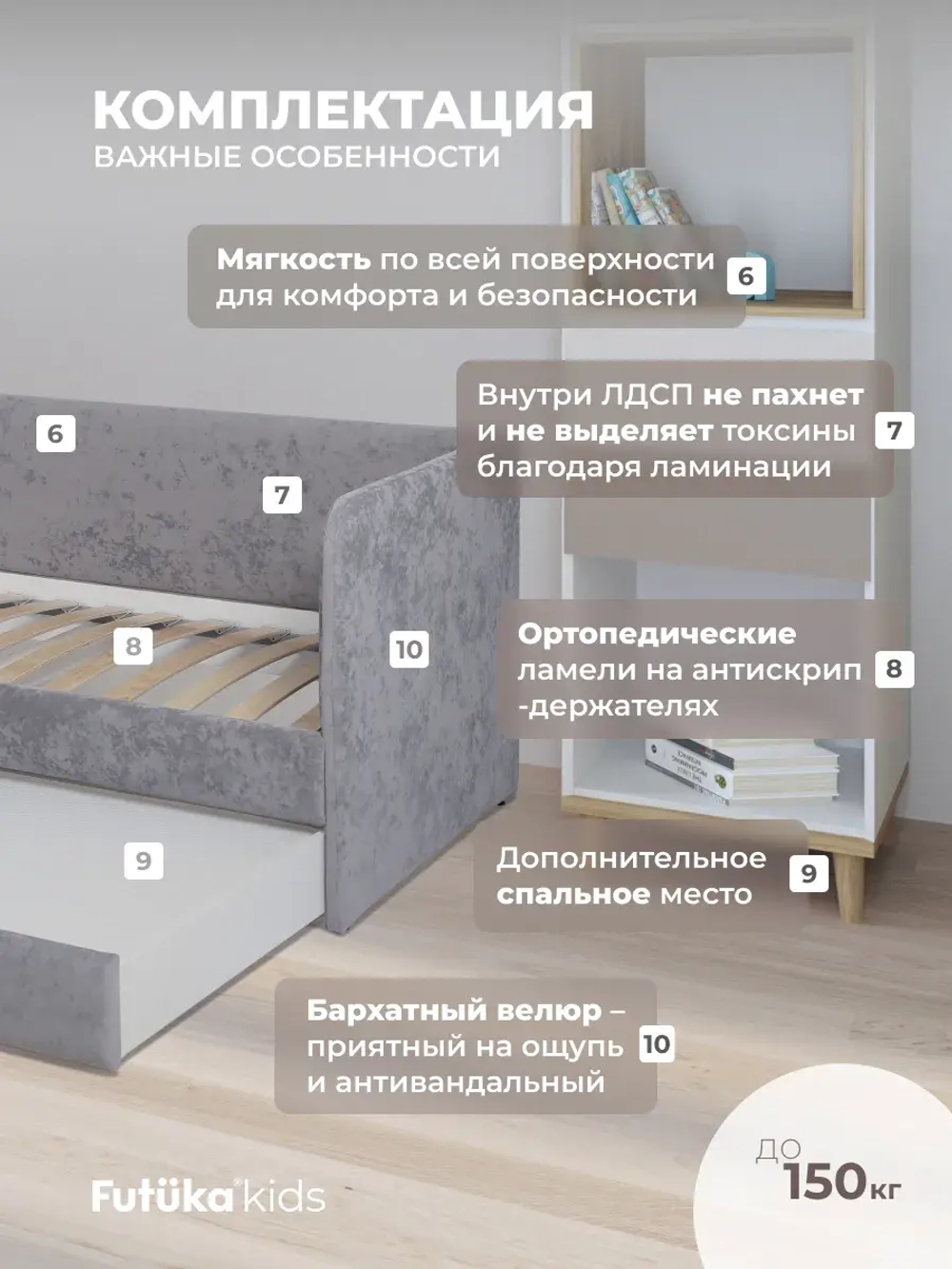 Диван - кровать Лило 160х80 см ткань Небби