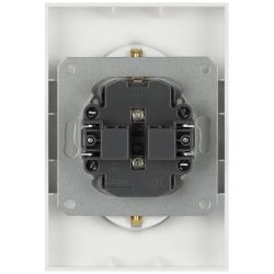 Розетка ЭРА Arktik 16-2104-01 двойная с заземлением 2X2P+E Schuko 16А-250В белый | Эра Arktik