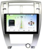 Магнитола для Hyundai Tucson 1 2004-2009 (рамка серебро) - Teyes CC4L-DTS монитор 10.1" IPS, Android 14, Быстрая, Snapdragon 662, CarPlay, 4G SIM-слот