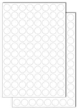 Белые виниловые наклейки для упаковки и маркировки Policomprint M3, 14 мм. 192 шт.