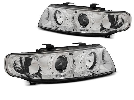 Передние фары Angel Eyes для Seat Leon 1M / Toledo 1M (99-05) CCFL Chrome