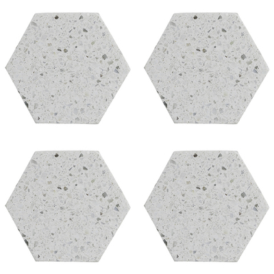 Набор из 4 подставок из камня elements hexagonal 10 см