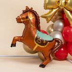 Шар (28''/71 см) Фигура, Лошадка (надув воздухом), Коричневый, 1 шт.