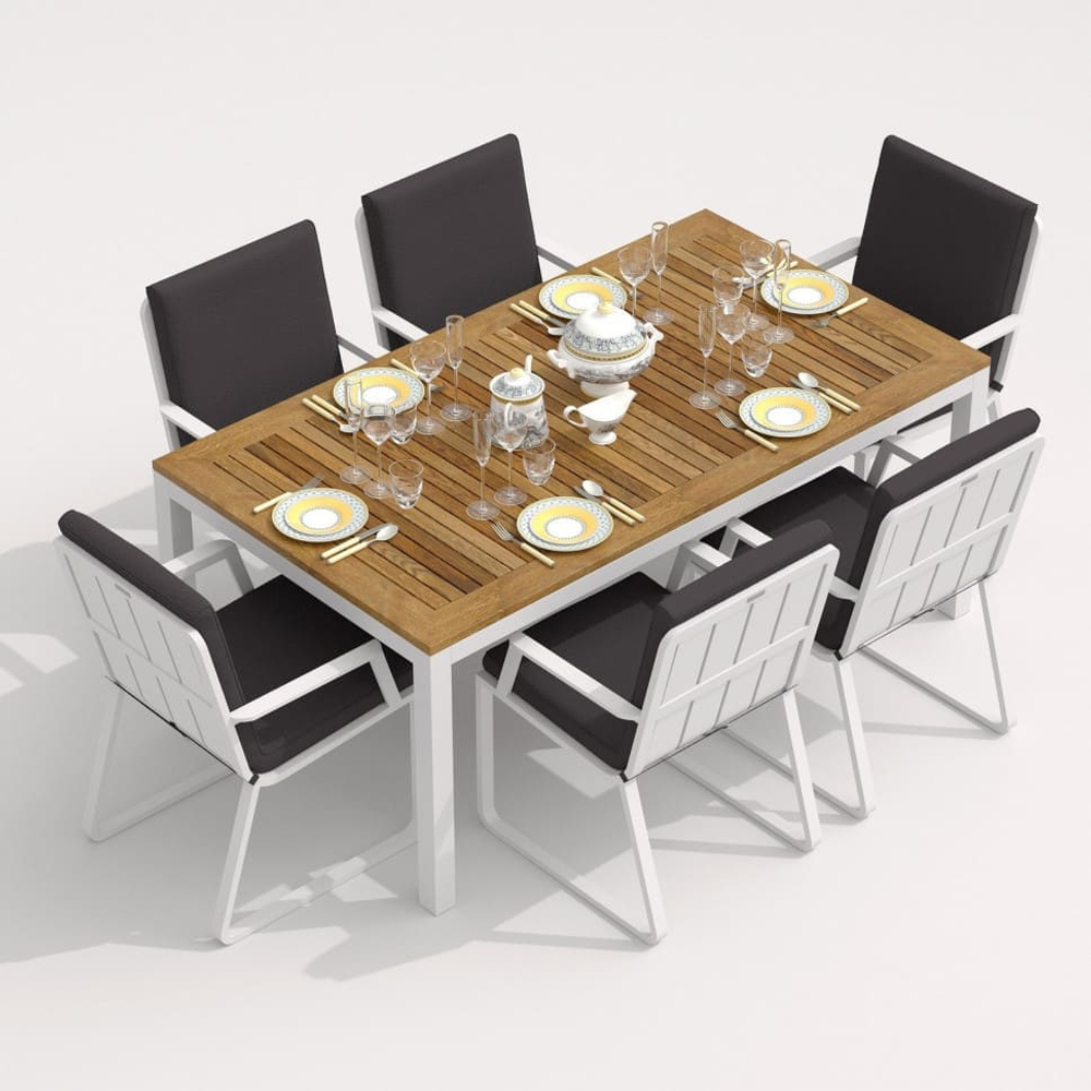 Стул Ideal Patio АЛЬБА антрацит - белый каркас