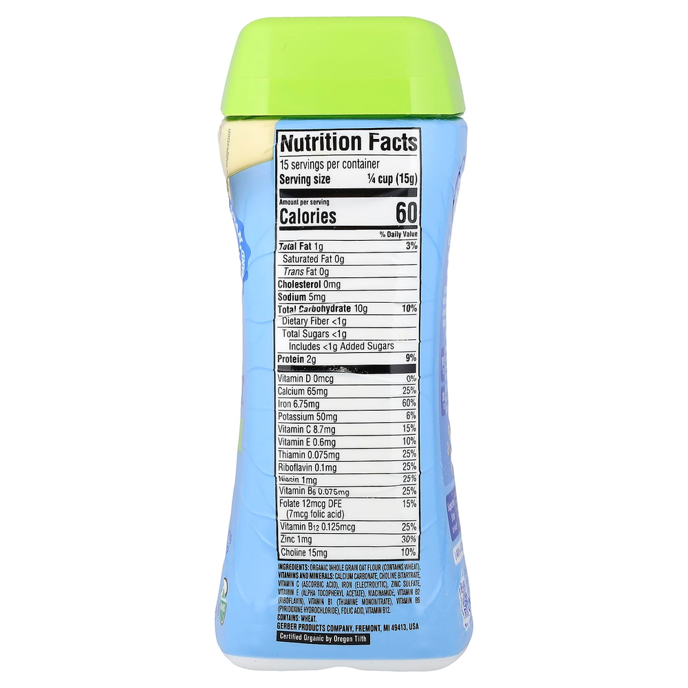 Gerber, органические овсяные хлопья, 1st Foods®, 227 г (8 унций)