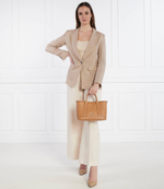 Кожаная сумка-трапеция Luisa Michael Kors - коричневый(30R4G99T1L)