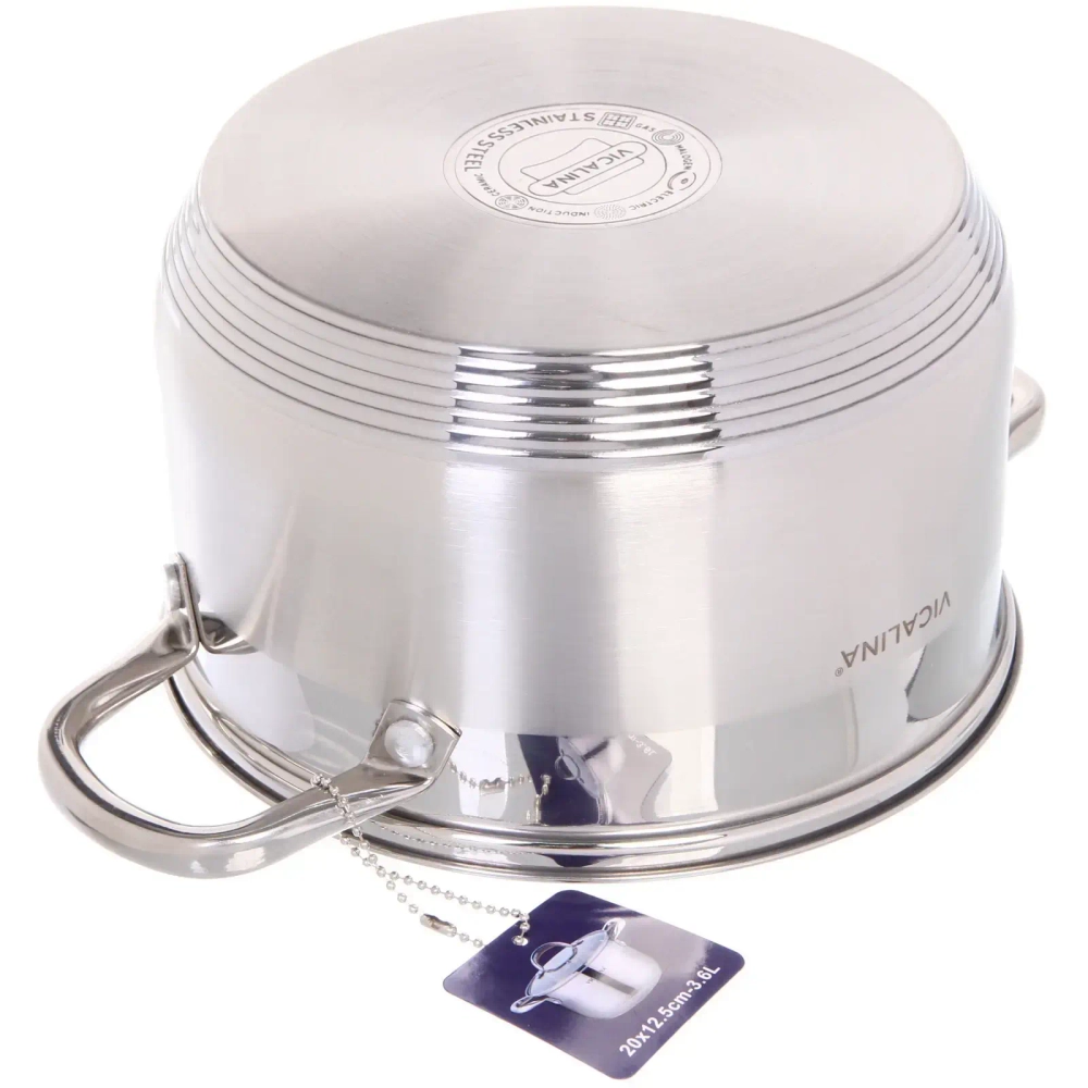 Кастрюля из нержавеющей стали VICALINA 3,7л, индукция, VL-1074