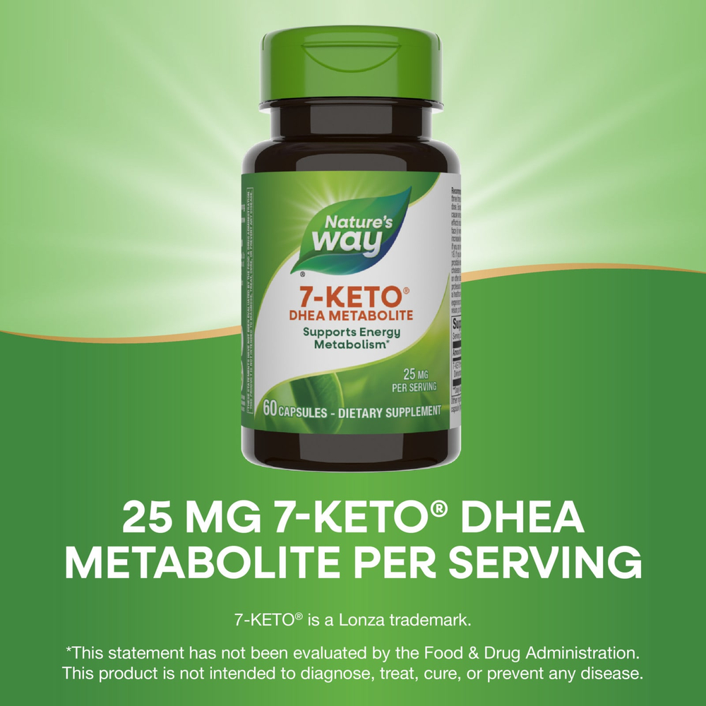 Nature's Way, 7-KETO, метаболит Дегидроэпиандростерона, 60 капсул