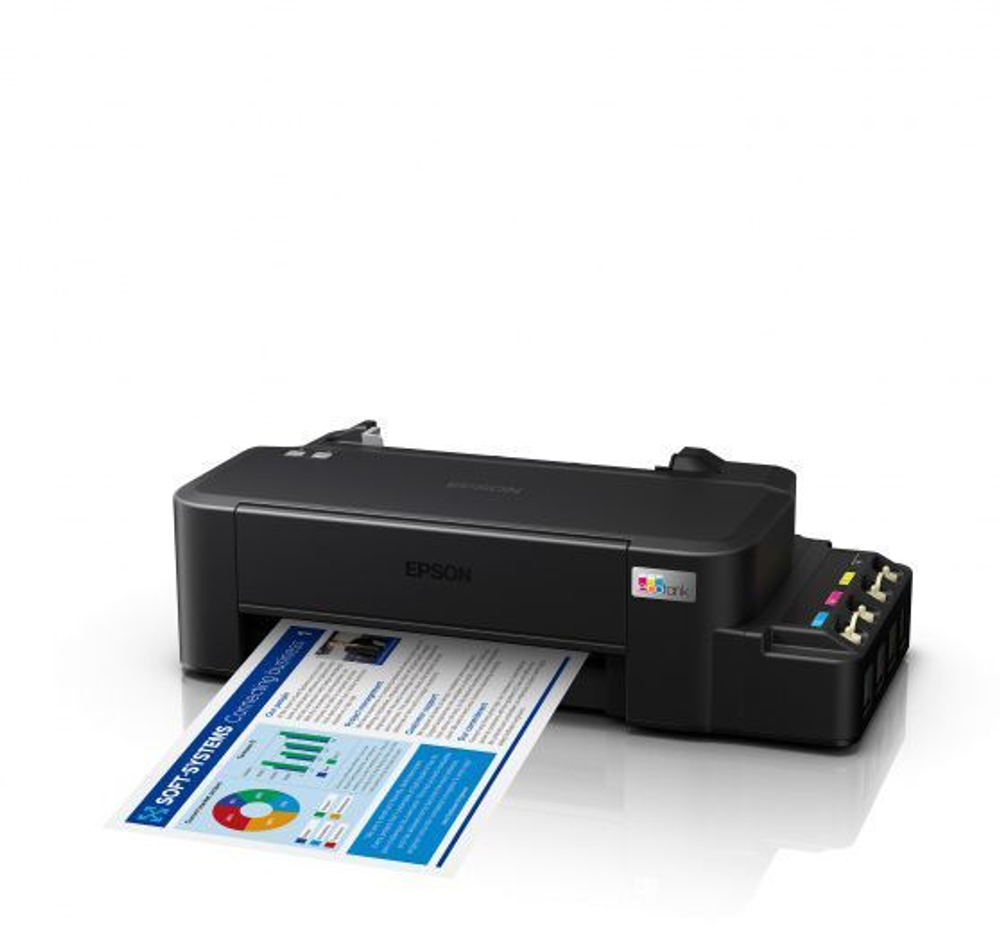 Принтер струйный Epson L121 цветной, цвет: черный