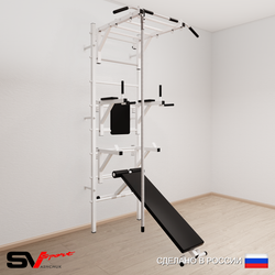 Шведская стенка Sv Sport усиленная 660 (Турник рукоход/Брусья/Стойка/Скамья/Канат)