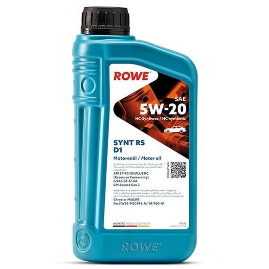 HIGHTEC SYNT RS D1 SAE 5W-20 ROWE моторное масло