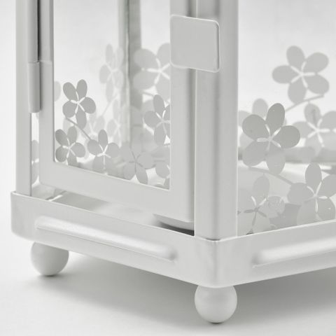 Подсвечник фонарь IKEA KRINGSYNT (КРИНГСИНТ), Белый, 21 см