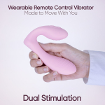 Розовый вибратор 12,5см в трусики с пультом ДУ Selove DuoFlex Flexible Wearable Vibrator Pink