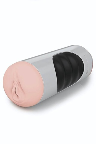 Мастурбатор-вагина Mega Grip Vibrating Stroker Pussy (Цвет: светло-серый)
