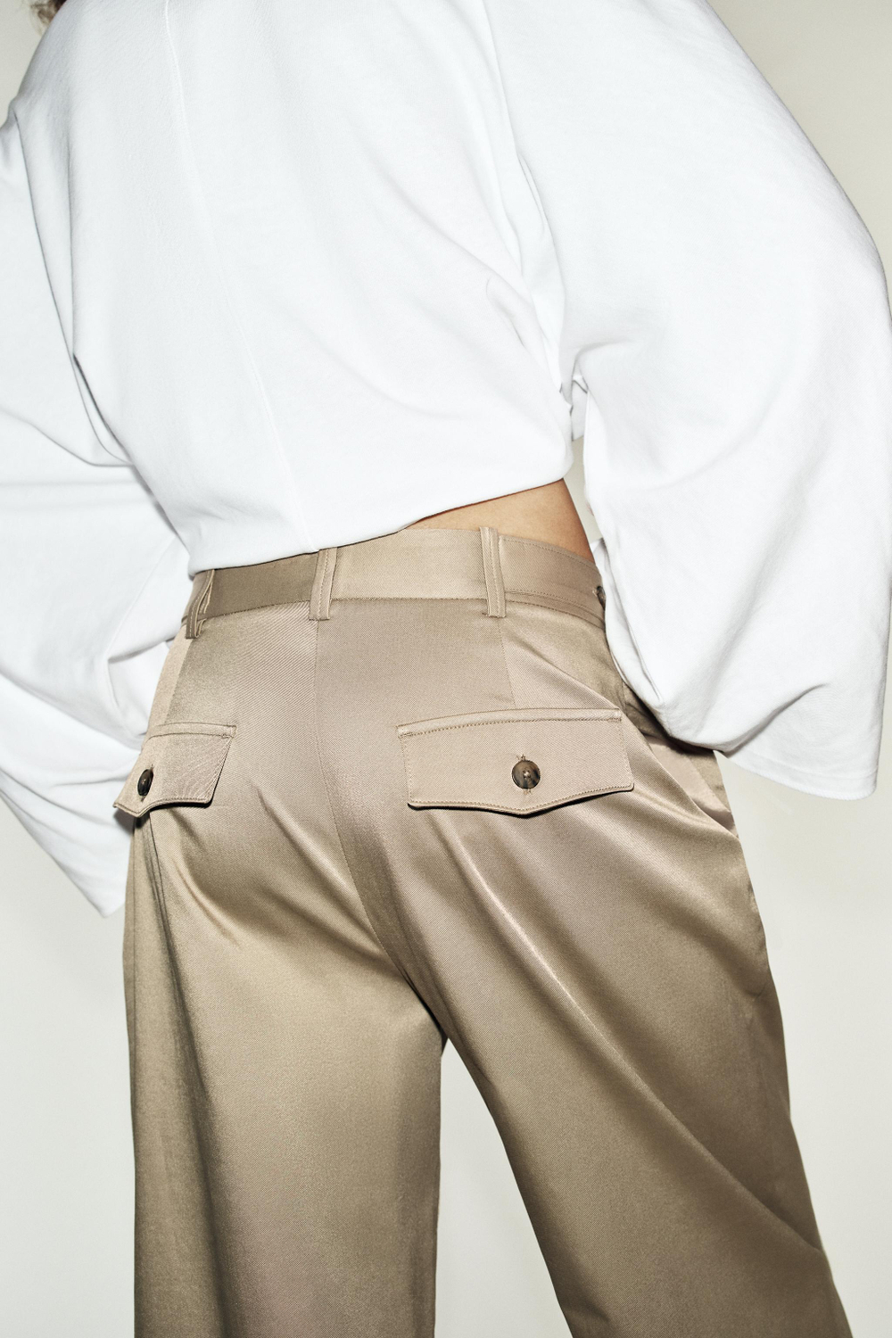 БРЮКИ С РЕГУЛИРУЕМЫМ ПОЯСОМ — ZARA