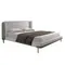 Кровать Angel Cerda 7156, 180x200 см, серая ткань/кожа