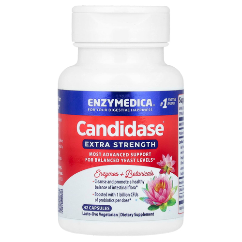 Enzymedica, Candidase, повышенная сила действия, 42 капсулы