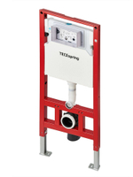 Инсталляция Tece Spring S401104 для унитаза, комплект застенный модуль с механической кнопкой TECEspring R черный матовый, шумоизоляция, крепления
