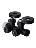Узел нижнего подключения Royal Thermo Design PRO 15мм угловой М30х1,5 (черный)