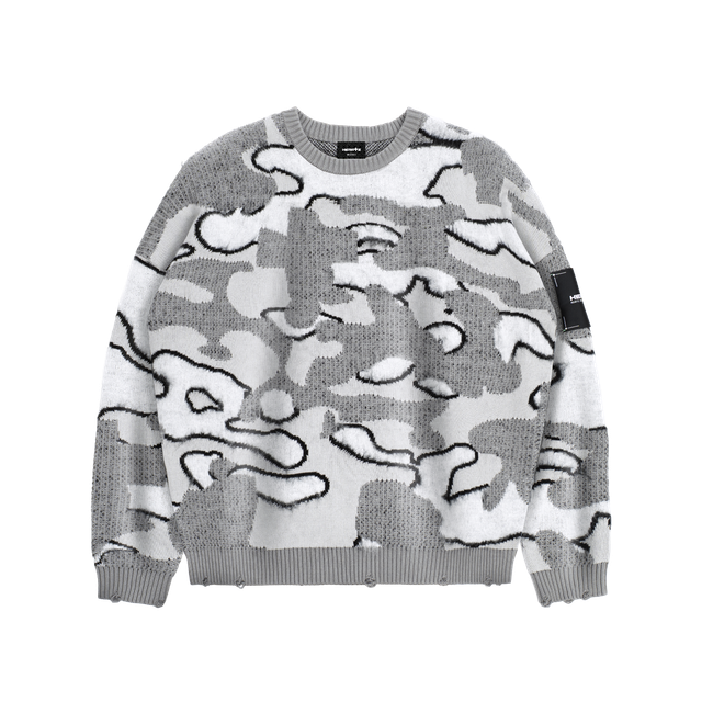 «Optical Camo» Mohair Sweater