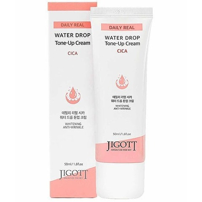 Крем для лица увлажняющий с центеллой азиатской Jigott Daily Real Cica Water Drop Tone Up Cream 50мл