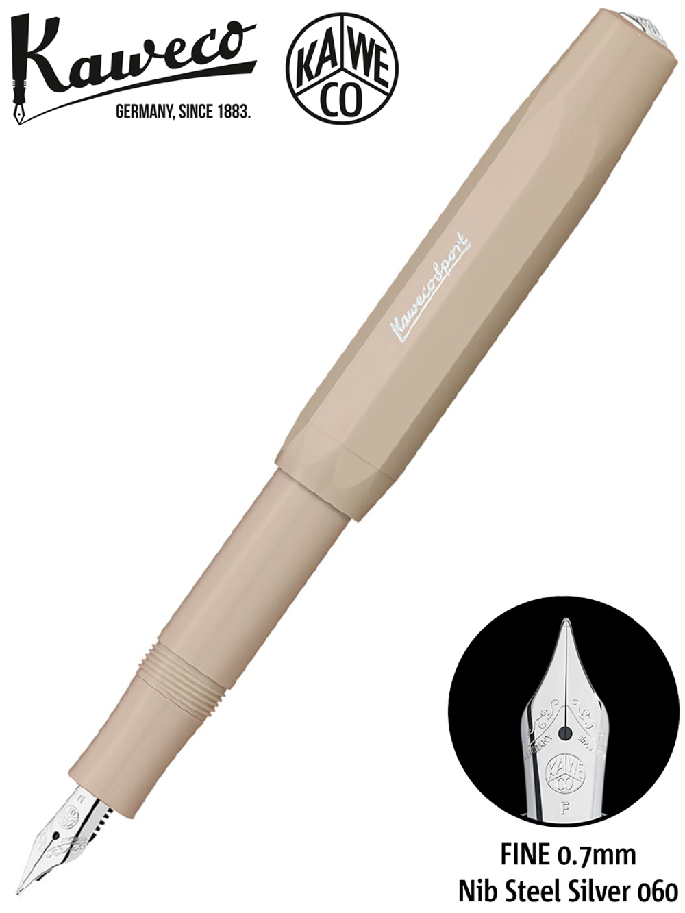 Перьевая ручка Kaweco SKYLINE Sport Macchiato F (10001164) 0.7 мм, кофейный корпус